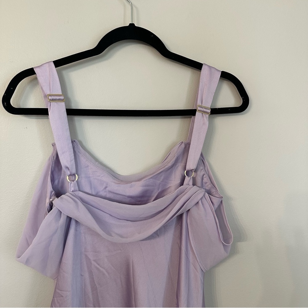 Show Me Your MuMu Women’s Bella Maxi Dress in Lavender Luxe Satin Sz M NWOT - Picture 10 of 11